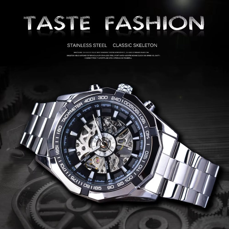 Luxein Vanguard | Men's Automatic Skeleton Business Watch detail view