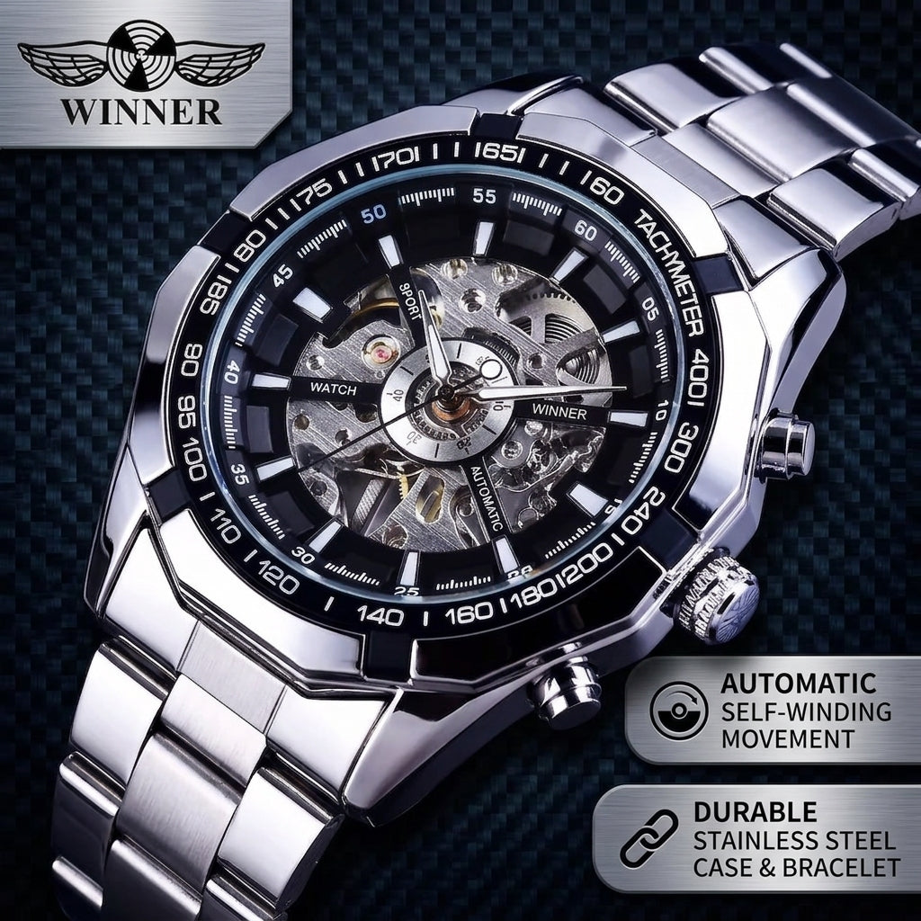 Luxein Vanguard | Men's Automatic Skeleton Business Watch