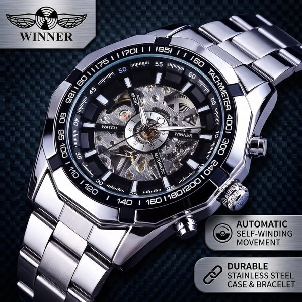 Luxein Vanguard | Men's Automatic Skeleton Business Watch
